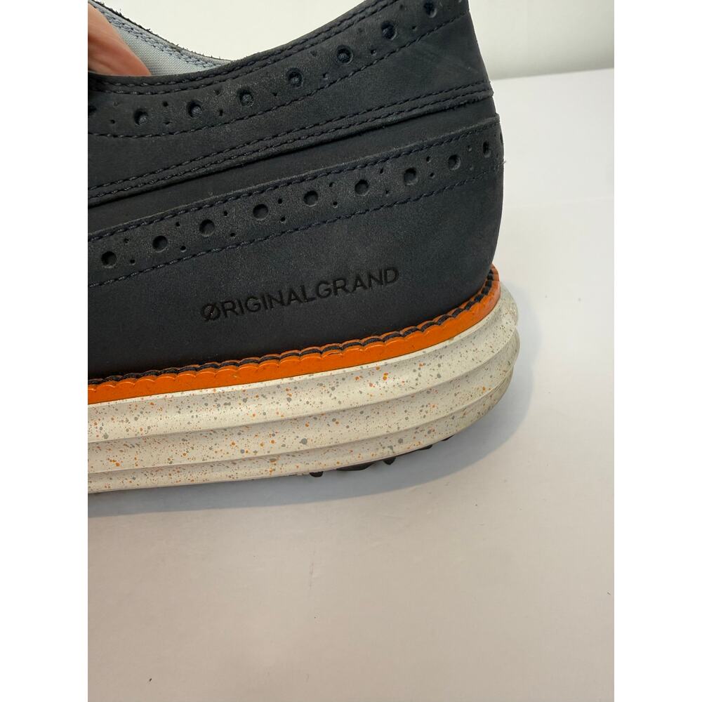 Cole Haan OriginalGrand Wingtip Oxford Men 11.5 Navy Nubuck GrandOS C34461 - Picture 7 of 7